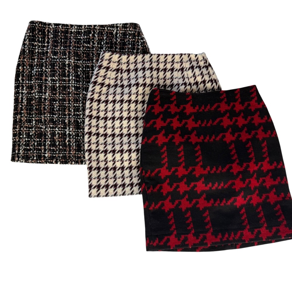 Talbots White House Black Market Petite Wool Blend Mini Skirt Bundle Size 0P 3pc
